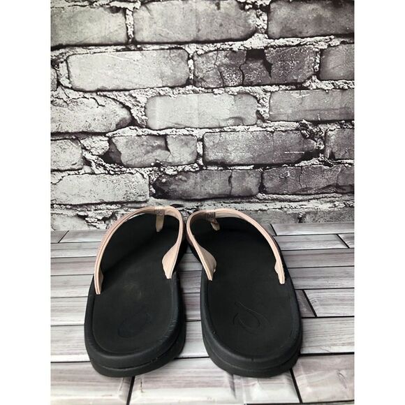 OluKai Ohana Pink Synthetic Black Flip Flops Beach Sandals Women Sz 11M US/41EU - Picture 9 of 16